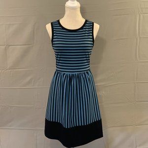 The Limited Dress with Black & Blue Stripes